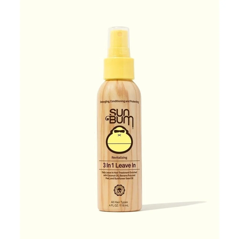 Sun Bum Revitalizing 3 in 1 Leave In Hair Treatment UV Protection 4 Fl Oz